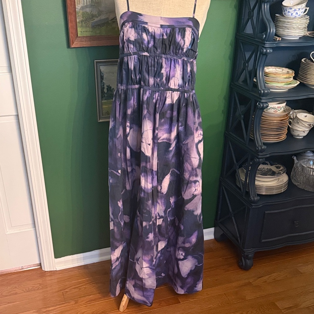 Richer Poorer Purple Ghost Maxi Dress